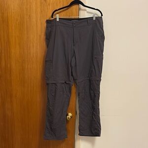 LL Bean Gray Cargo Pants with Relaxed Fit and Straight Leg